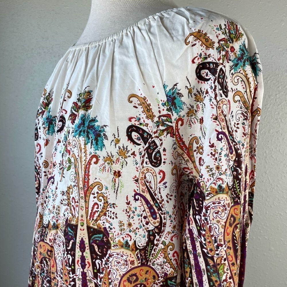 NWT Passports Paisley Tunic Top Size M - Picture 5 of 9